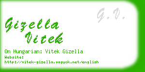 gizella vitek business card